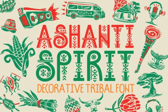 Ashanti Spirit: The Bold African Tribal Font Duo for Modern Design