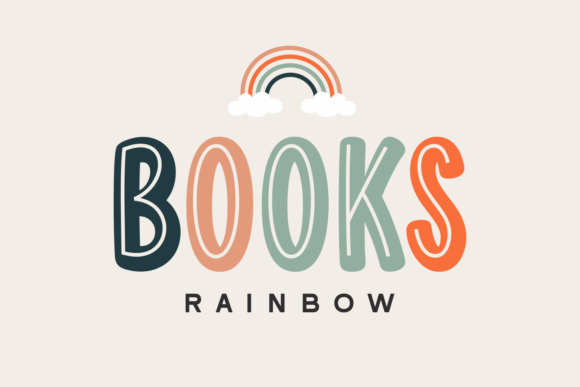Books Rainbow: A Font That Captures Summer Joy