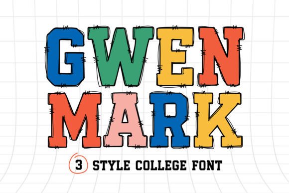 Gwen Mark: The Varsity College Grunge Font for Bold Projects