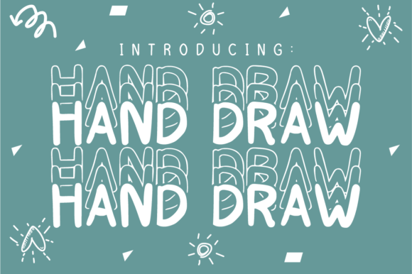 Hand Draw Font: A Groovy Retro Stacked Typeface
