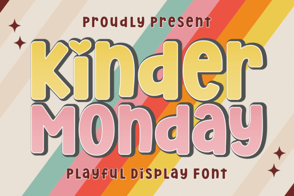 Kinder Monday: The Bold Display Font for Joyful Design