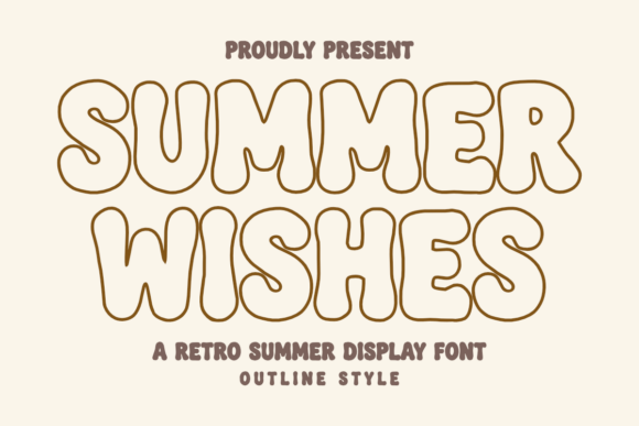 Summer Wishes Outline: A Groovy Font for Sun-Kissed Projects