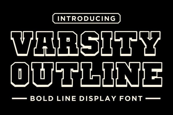 Varsity Outline: A Bold Font for Athletic Branding